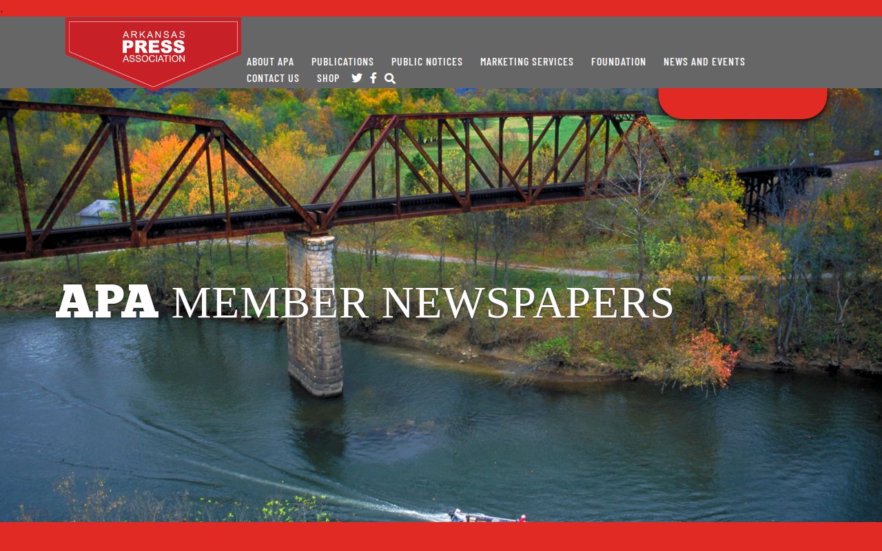 Arkansas Press Association directory used to identify Mansfield area newspapers